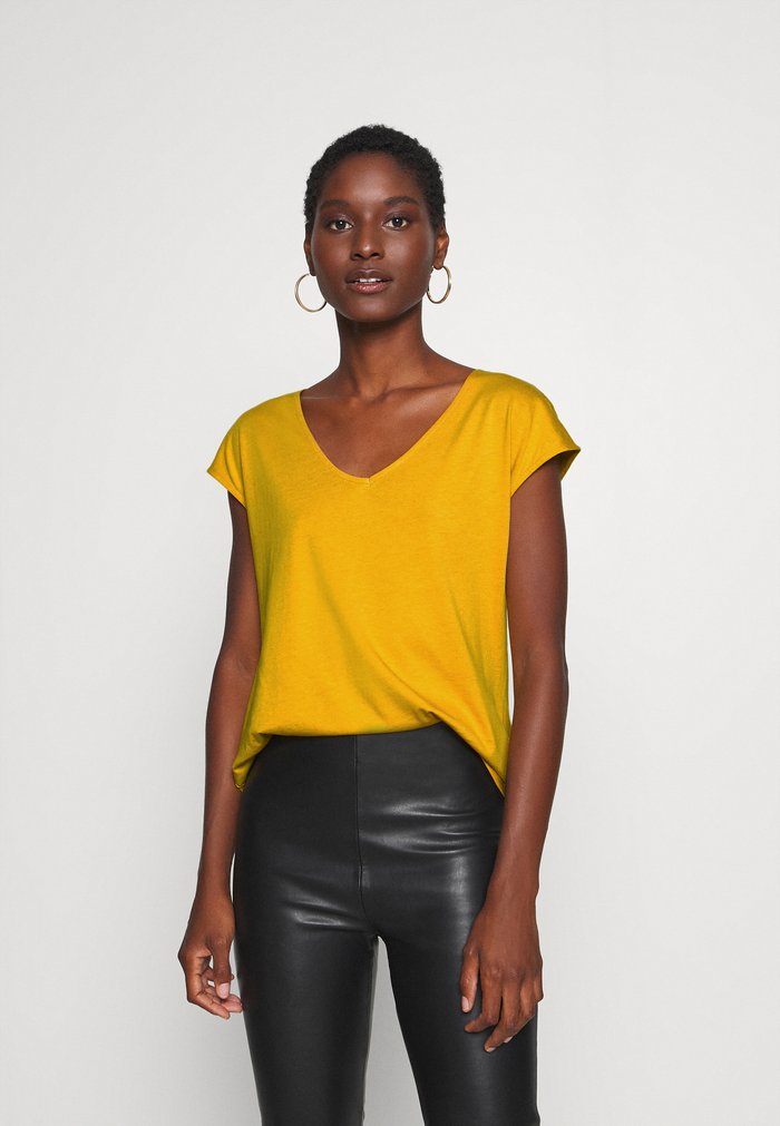 T Chemises Anna Field BASIC Jaune Foncé Femme | HUX-4137711